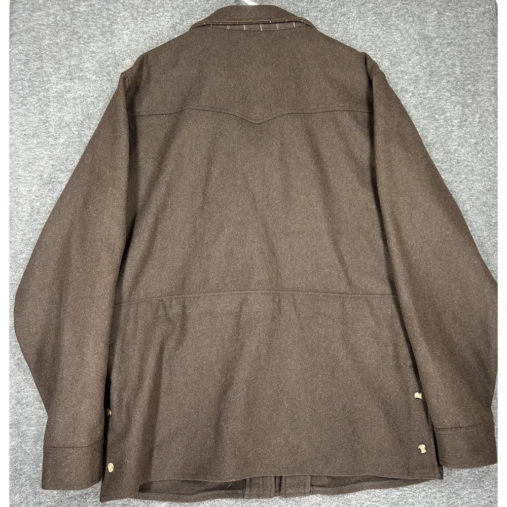 Miller Ranch By Cinch Melton Wool Chore Coat Mens 2XL Brown Zip Up DWJ2122402 - Picture 9 of 16